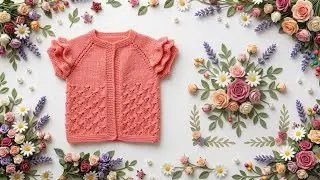 Fırfır Kollu Kız Bebek Yeleği Yapılışı - Part 2