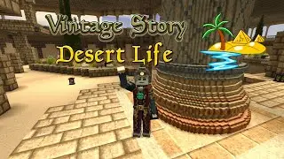 Vintage Story Desert Life Ep 302: Experimenting With Border Patterns For the Floor