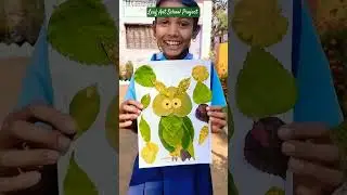 Leaf Art | School Project | Easy DIY Leaf Crafts Ideas| #shorts #viral #trending #education #diy
