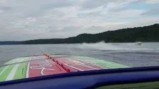 Green Liquid Glass 41 and Poly Lift Cigarette 42 running in LOTO Shootout  Poker Run