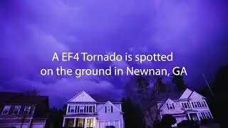 Tornado Warning Peachtree City, GA as a tornado was on the ground in Newnan, GA