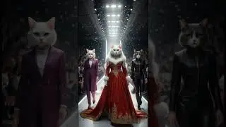 cat ramp walk video| cat ai vdeio|cat ai ramp walk|#cat #cute #fashion #cute #englishshorts # funny
