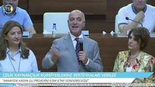 &Ccedil;ELİK KAYNAK&Ccedil;ILIK KURSİYERLERİNE SERTİFİKALARI VERİLDİ