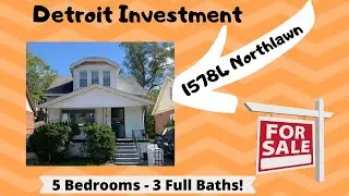 Detroit Investment Property For Sale 16% ROI Turnkey House Tour 5 beds & 3 Full Baths New Renovation