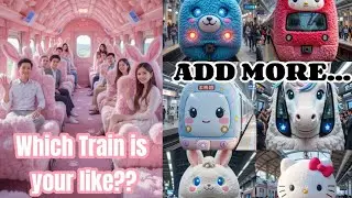 Fluffy Themed Trains🚂✨Which One Would You Ride? | Kirby , Hello Kitty & More!