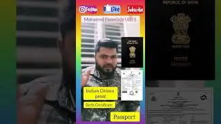 Proof Of Indian Citizenship .NoAadhaar NoPanCard NoVoterId Card .Only Passport And Birth Certificate
