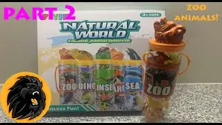 Zoo Animals Toys Collection 🦒 Part 2 Giraffe Rhino Kangaroo Natural World Jungle Animal Toy Set