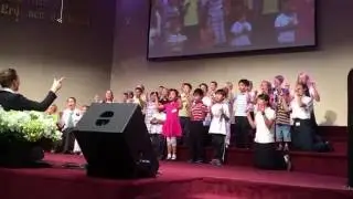Paul Waller Sings the Ten Unchangables Song in Children's Choir (Green Shirt on far left)