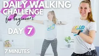 7 Minute Low Impact Walking Workout || DAY 7 Daily Walking Challenge for Beginners (&plusmn; 700 steps)