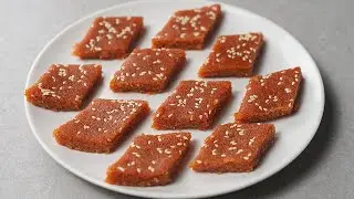 Caramel Rice Barfi Recipe | Raw Rice Halwa Recipe | Rice Dessert Recipe | Yummy