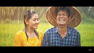 Khmer Rain Paddy Joyful Scene