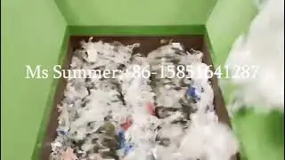 plastic film jumbo bags double shaft shredder machine / plastic recycling machine