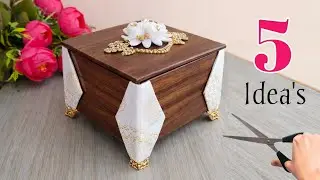 5 Unique and Creative Organizer DIY ideas using Cardboard | Waste material craft ideas |