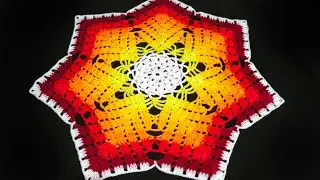 ⭕ Crochet Design for Doily/Thalposh/Table Cloth in Hindi & Urdu - Woolen Crochet Pattern 293