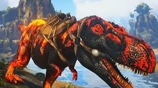 Badass Rex vs Prime Alpha Dodo - ARK Survival Evolved Annunaki Genesis Badass Tyrannosaurus Tame