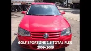 Volkswagen Golf Sportline 1.6l Flex 4p Vermelho +tv+teto+dvd