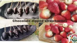 Chocolate dipped strawberries| Easy recipe |