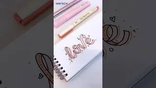 How to write a beautiful &ldquo;love&rdquo;🥰🥰 #writech #lettering #pen #stationery #highlighter