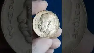 Moeda valiosa! 5000 r&eacute;is 1936, de prata. #shorts