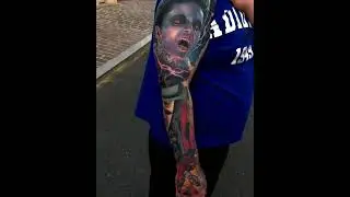 Amazing Horror Tattoos On Sleeve