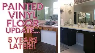 UPDATE!! Painted Vinyl Floor 5 Years Later!! How it's holding up | DecorSauce