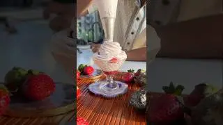 Strawberry cream 🍓🥛❄️. #dessert #strawberry #omkarpawar