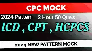 2024 New pattern CPC mock test / ICD , CPT , HCPCS CPC mock test / CPT question paper / #mocktest