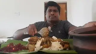 Eating Brinjal quail fry with 1kg white rice,beetroot Poriyal|Eating show in tamil| Eating challenge