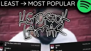 Every KENDRICK LAMAR Song LEAST TO MOST PLAYED [2022]