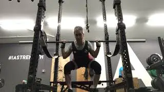 Day 1, Dec 8, LB squat, 3 stop, 85#, 3 reps @7.5 DIF