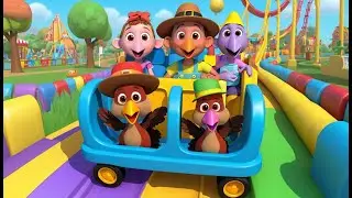 Three Little Turkeys Ride on the Roller 🦃🎢 | Funny and Cute Kids Animated Story 3D for Kids