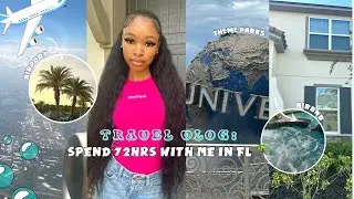 TRAVEL VLOG: spending 72hrs in ORLANDO FL ❀༄| universal studios, airbnb tour, airport, + more