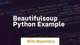 beautifulsoup python example