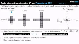 Sequências - Teste Intermédio Matemática 9.º Ano