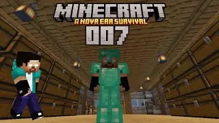 Minecraft A Nova Era Survival #7 - Minera&ccedil;&atilde;o na Caverna (parte 2) Fiquei Full Diamante