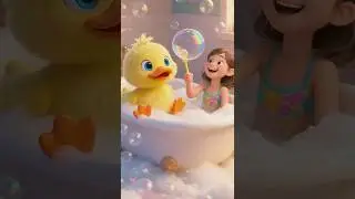 Duck's Secret Bubble Plan! Watch Marbles Create an Awesome Bath! 🛁🦆#shorts #funny #duck#cute