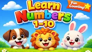 Learn Numbers 1&ndash;10 for Kids 👶 | Fun Counting with Animals 🐶🦁 | Preschool Learning Video | Toddler's