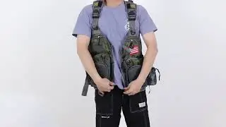 Pellor Multi-pocket Breathable Mesh Fishing Vest Fishing Gear Backpack for Outdoor Camping Hunting