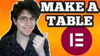 How To Make A Table In Elementor