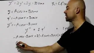 Ejemplo Coeficientes Indeterminados | y''+2y'+2y = 10sen(x)