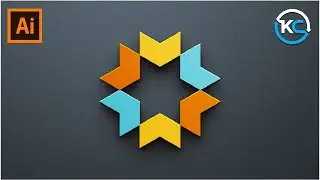 How to Create Star Logo using Polygon  | Adobe illustrator Tutorials