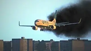 Emergency Landing in Lahore ++ PIA 737-800 [Engine Fire & Gear Failure]