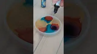 Will alcohol ink work with UV resin?! Results at the end! #diy #resin #resinart #shorts #alcoholink