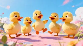 Five Little Ducks 🦆 Kids Songs and Nursery Rhymes 🌈 Super Simple Songs