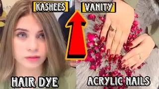 NEW HAIR COLOUR AND HAIRCUT KASHEES | ACRYLIC NAILS VANITY SALON KARACHI INTERVIEW KI TIYARI