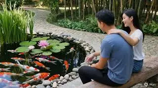 Peaceful Garden Koi Pond Design with Natural Aesthetic