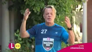 Eddie Izzard Completes His 27th Marathon In 27 Days | Lorraine