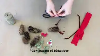 Julpyssel   Julfigurer av kottar