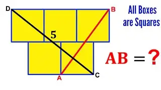 Can you find the AB length? | (Squares) | #math #maths | #geometry