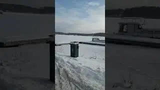 Mazury 2026-01-30 Ruciane-Nida, Jezioro Nidzkie, Promenada, zejście od ul. Słonecznej, Puszcza Piska